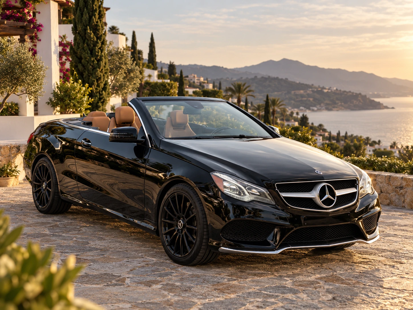 Black Mercedes-Benz E-Class Cabriolet